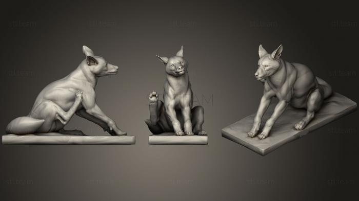 3D model Fox Pose 02 (STL)